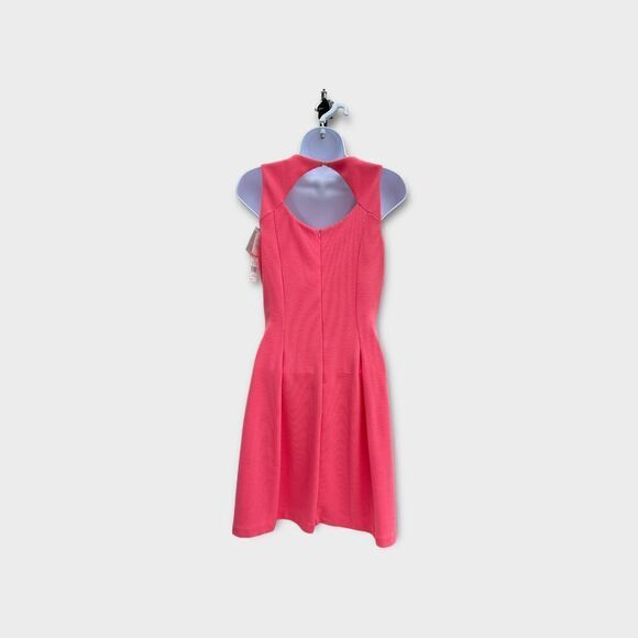 ELLE Melon Mini Ribbed Peekaboo Summer Flirty Sun Dress, Size 6 - Picture 2 of 10